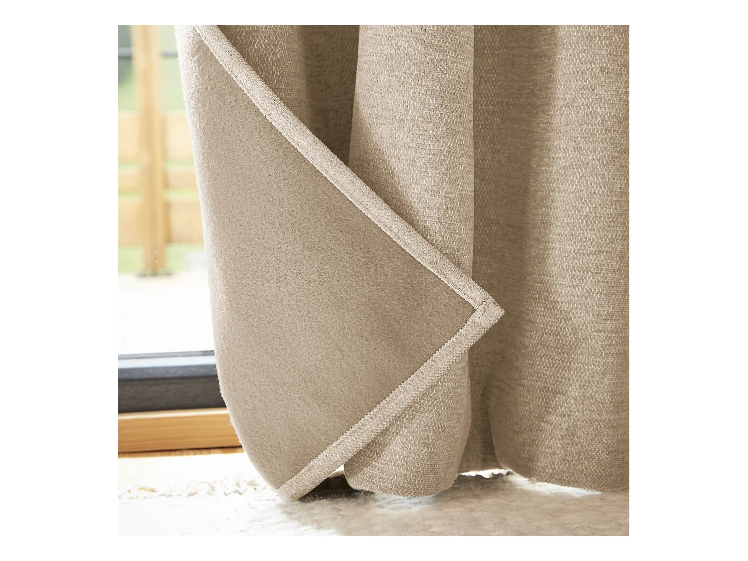 Rideau occultant thermique polaire 140x240 lin Bjorn