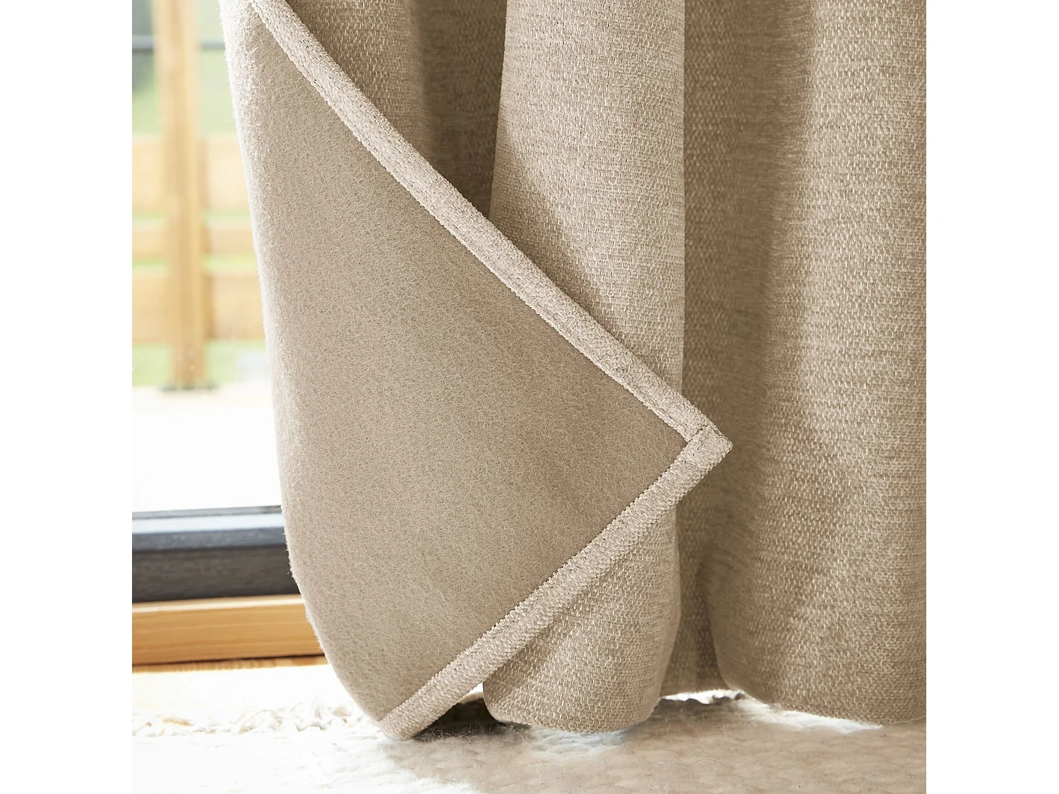 Rideau occultant thermique polaire 140x240 lin Bjorn