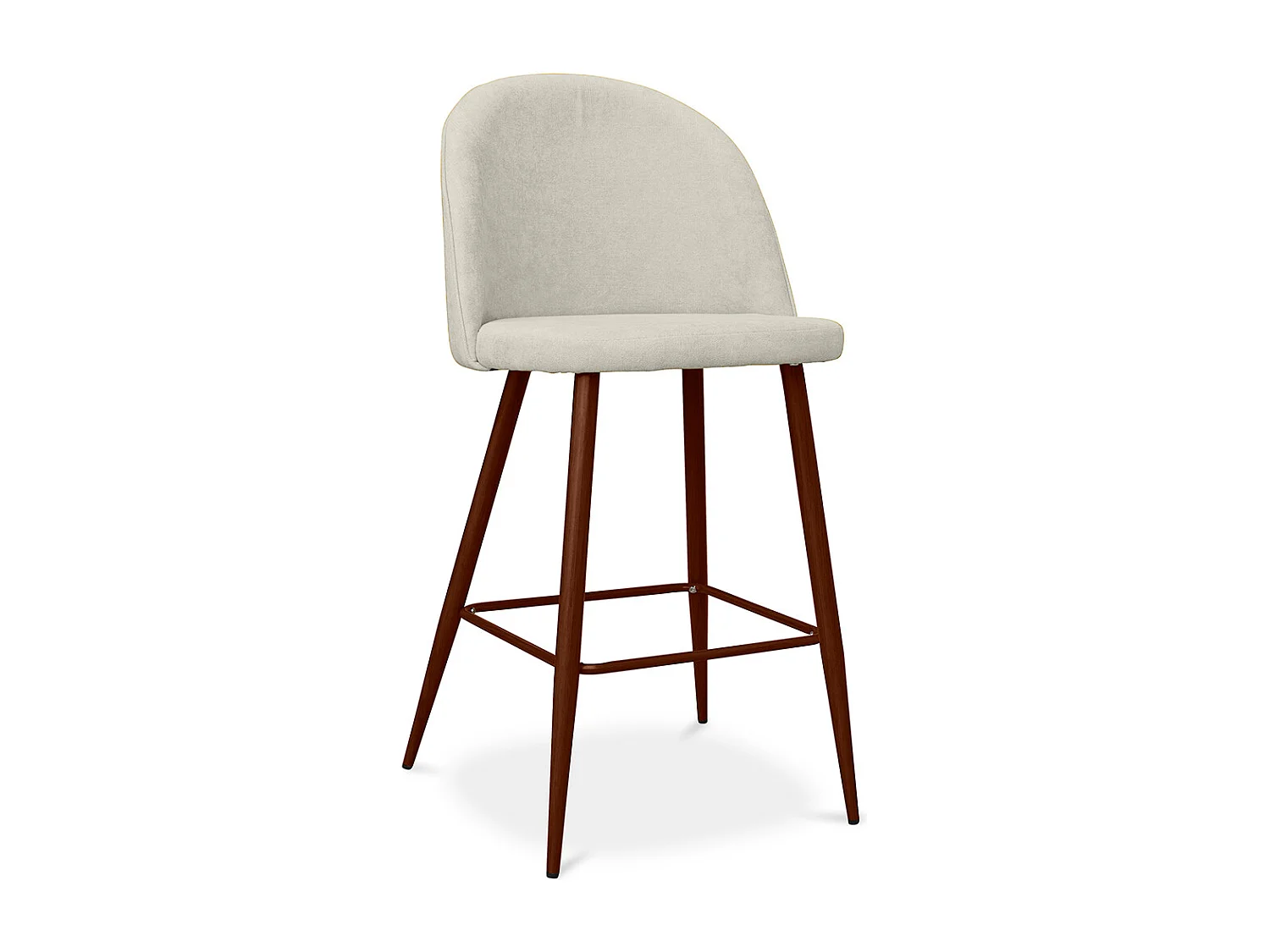 Taburete Tapizado en Tela - Diseño Escandinavo - 66cm- Evelyne