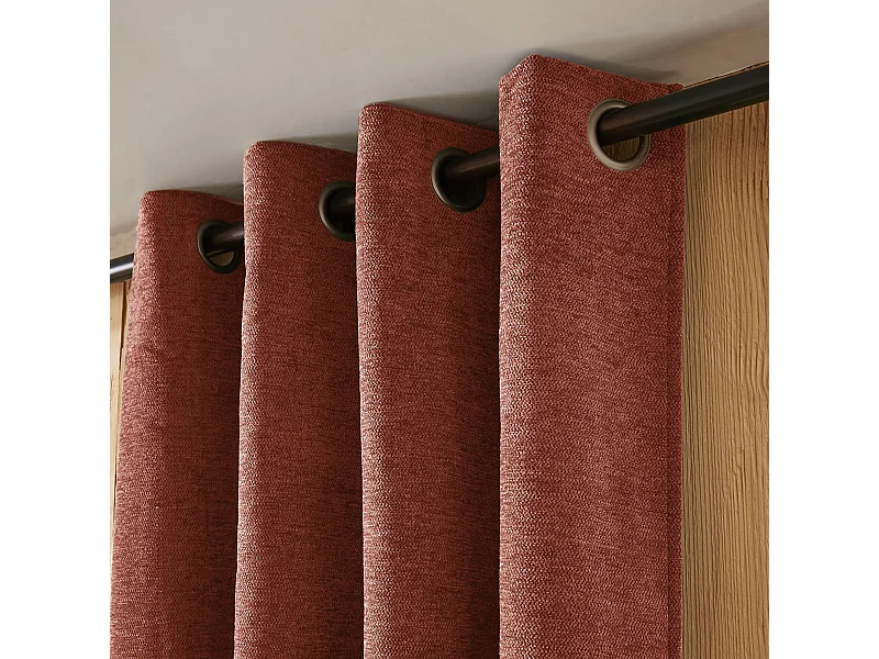 Rideau occultant thermique polaire 140x180 terracotta Bjorn