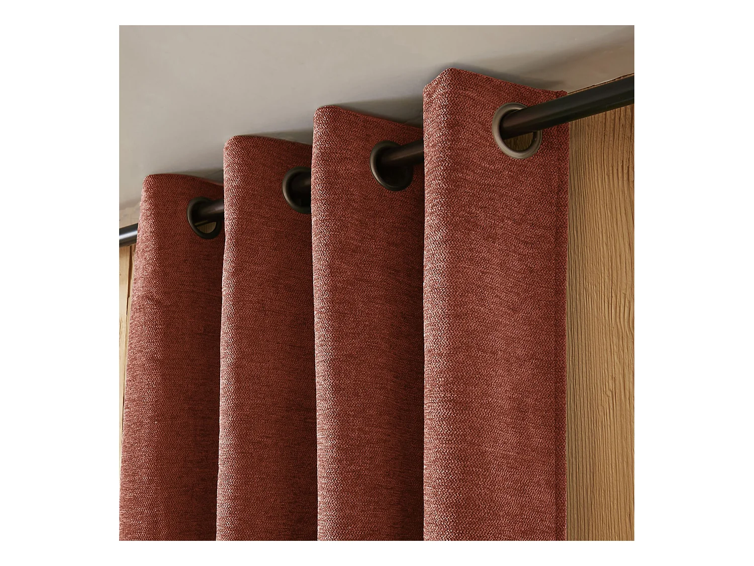 Rideau occultant thermique polaire 140x180 terracotta Bjorn