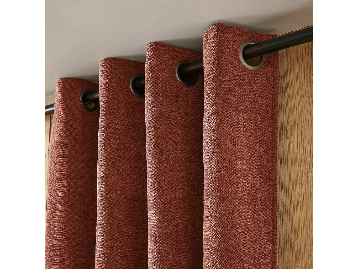 Rideau occultant thermique polaire 140x180 terracotta Bjorn