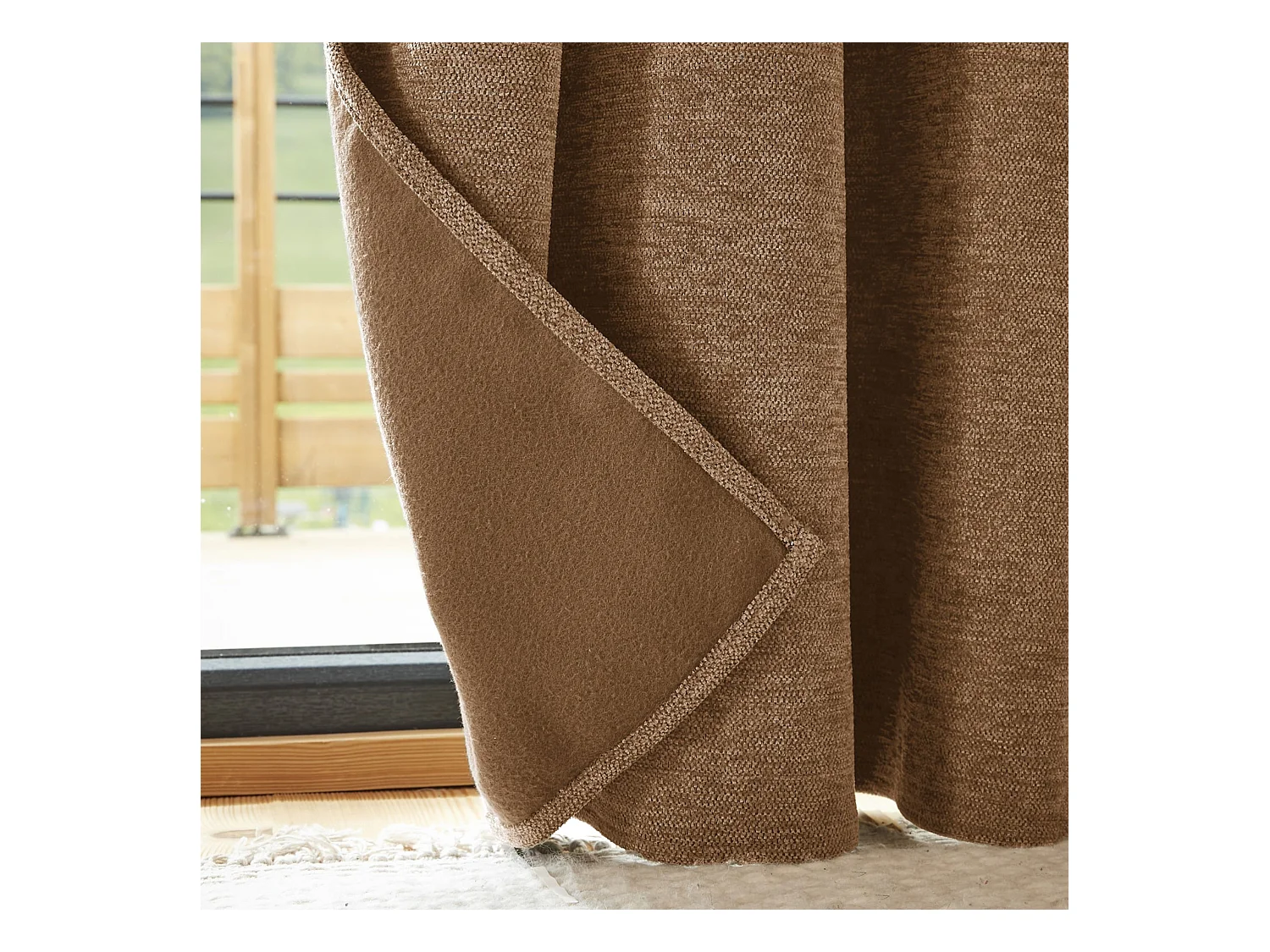 Rideau occultant thermique polaire 140x240 camel Bjorn