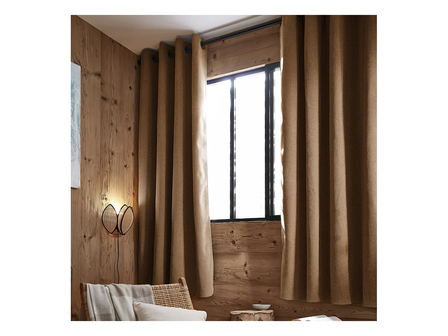 Rideau occultant thermique polaire 140x240 camel Bjorn