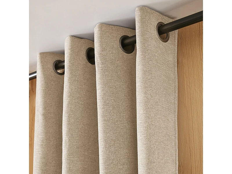 Rideau occultant thermique polaire 140x180 lin Bjorn