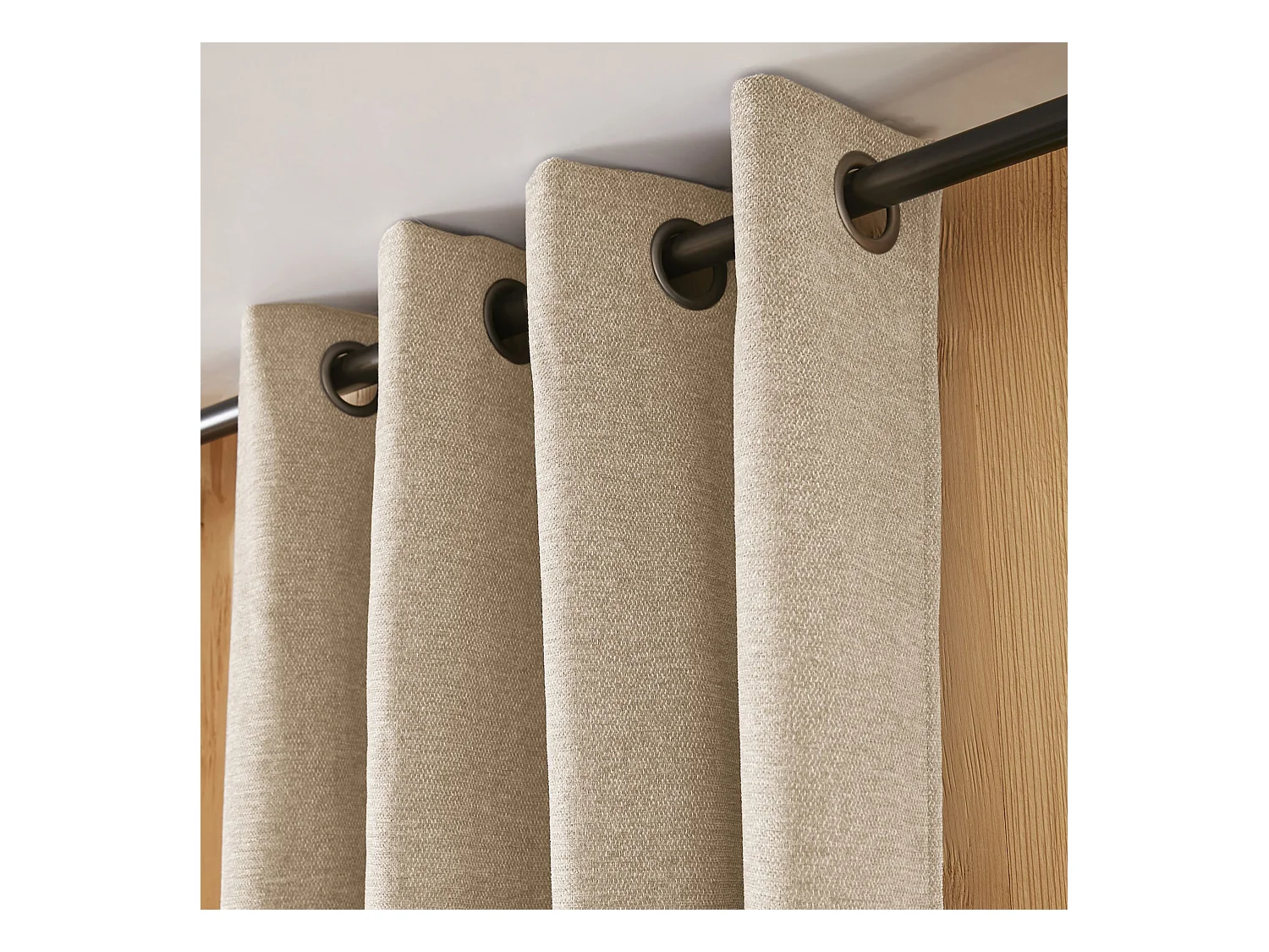 Rideau occultant thermique polaire 140x180 lin Bjorn