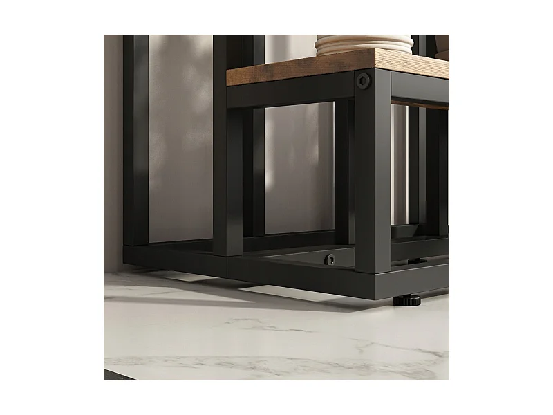 Support pour fleurs industriel rustique loft étagères 67 cm