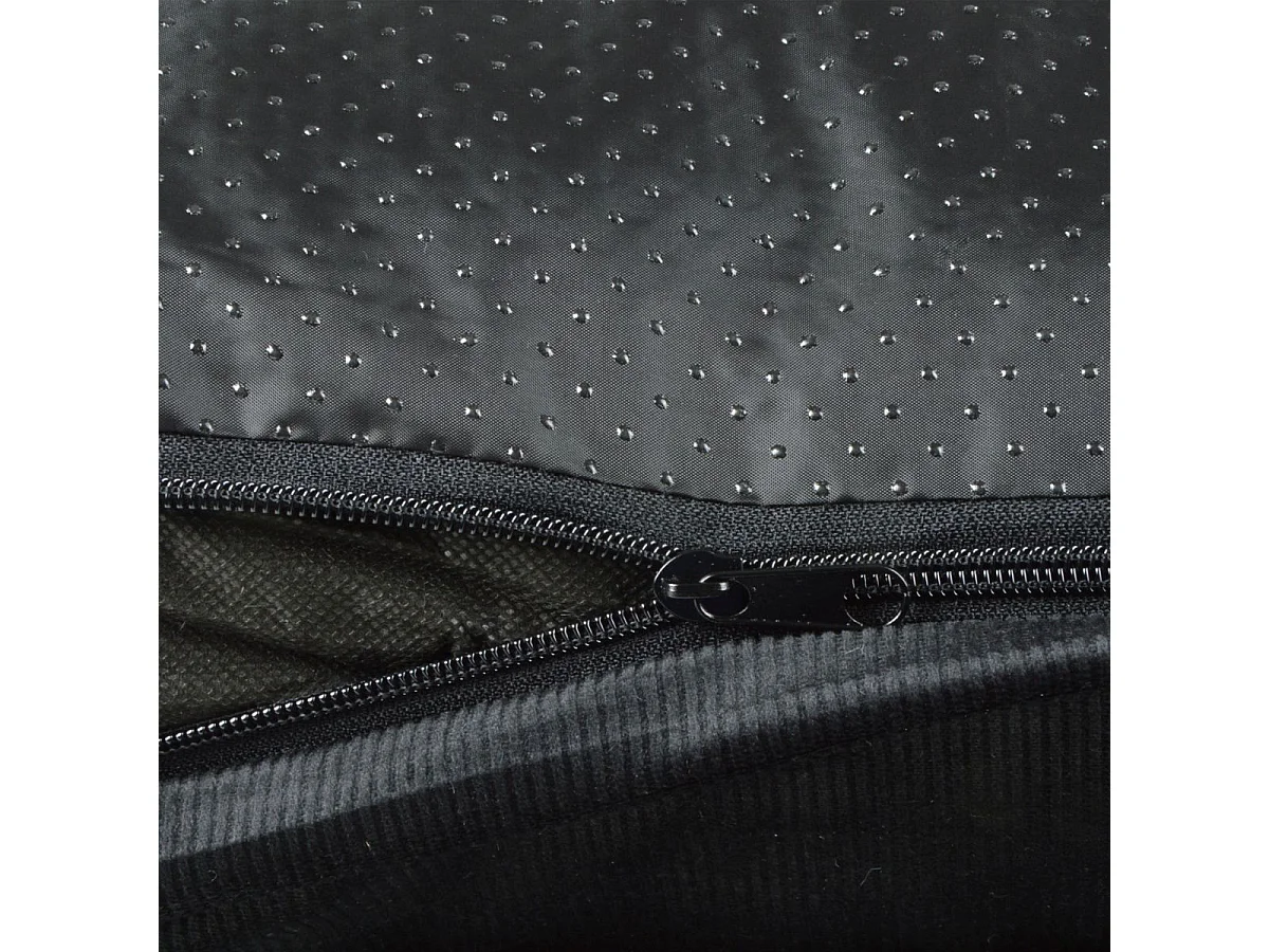 Coussin Rectangle Chien & Chat Velours "Crafty" 100cm Noir