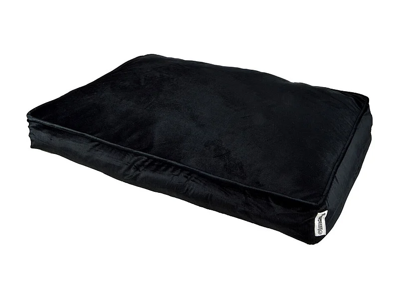 Coussin Rectangle Chien & Chat Velours "Crafty" 100cm Noir