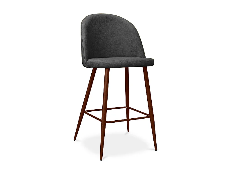 Sgabello imbottito in tessuto - Design scandinavo - 66cm- Evelyne