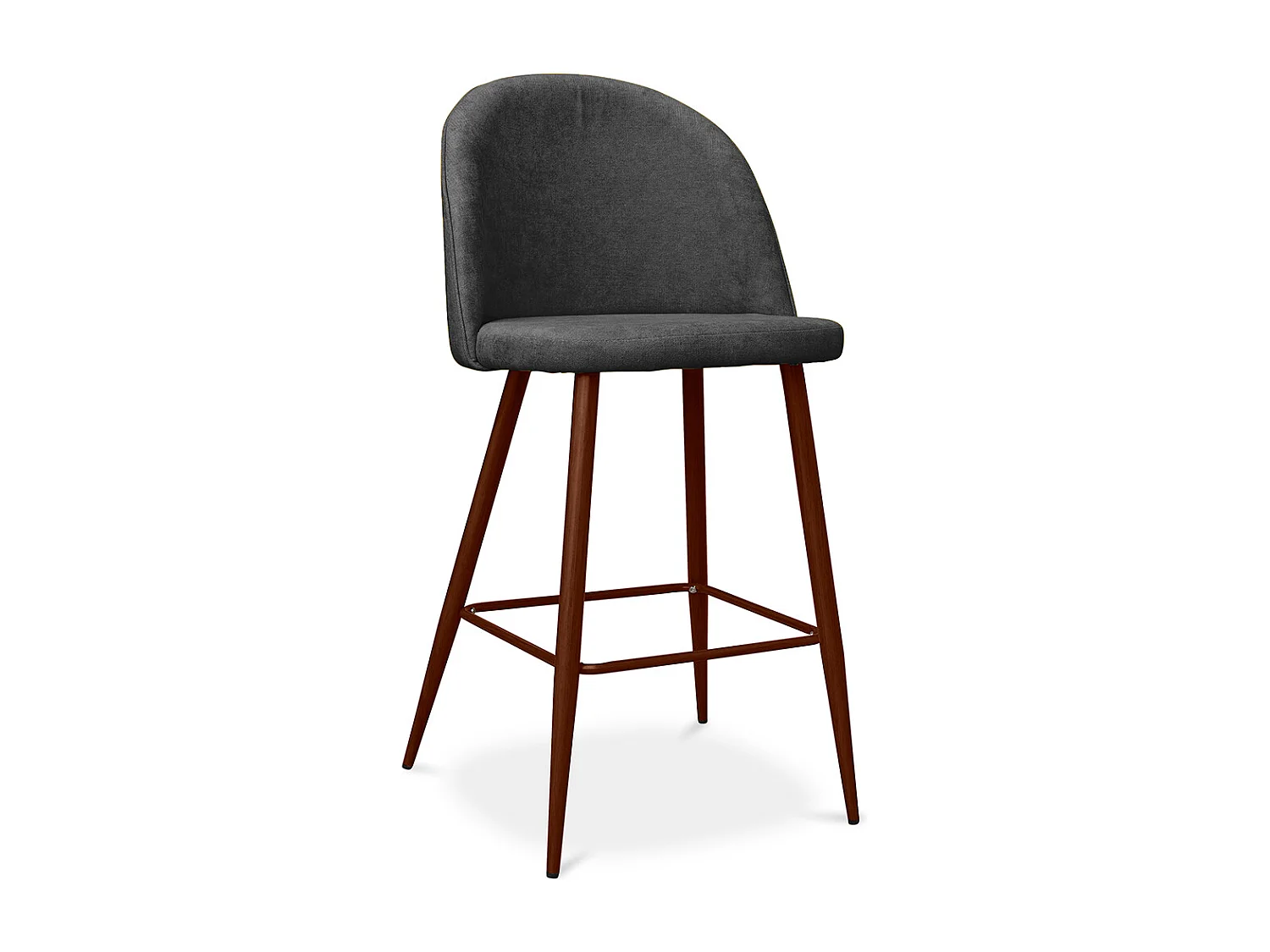 Sgabello imbottito in tessuto - Design scandinavo - 66cm- Evelyne
