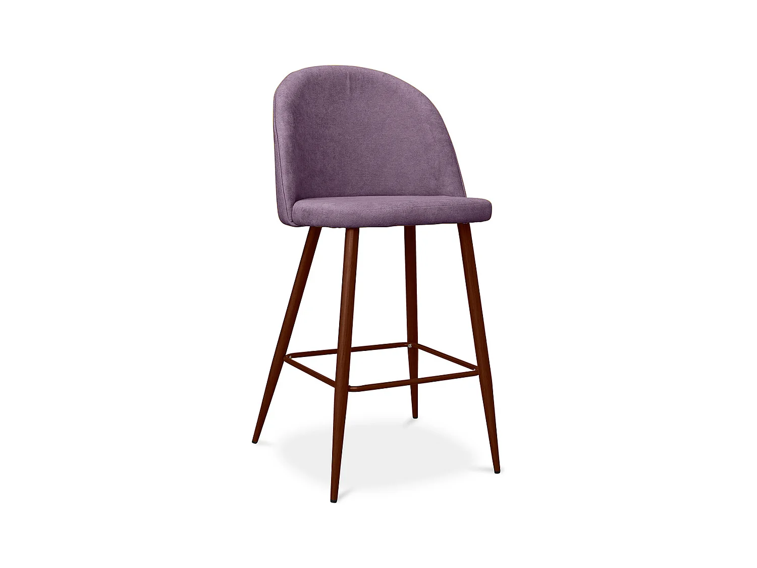 Tabouret rembourré en tissu - Design scandinave - 66cm- Evelyne Violet