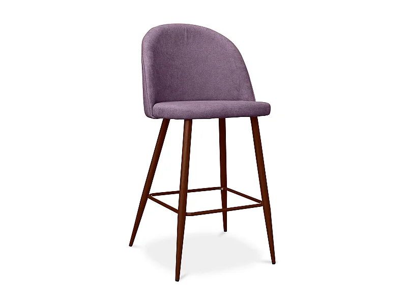 Tabouret rembourré en tissu - Design scandinave - 66cm- Evelyne Violet