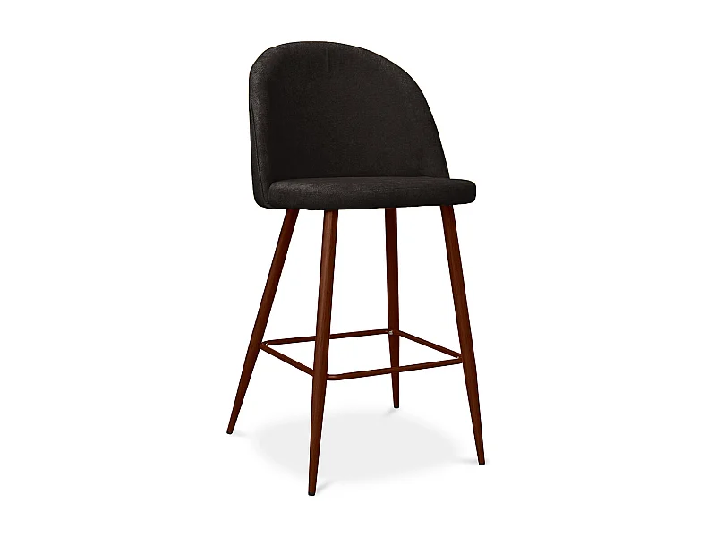 Sgabello imbottito in tessuto - Design scandinavo - 66cm- Evelyne