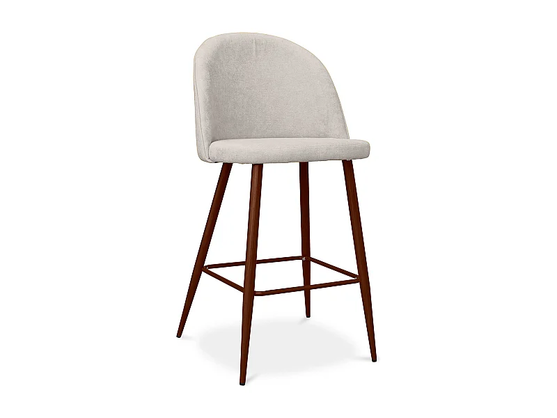 Sgabello imbottito in tessuto - Design scandinavo - 66cm- Evelyne