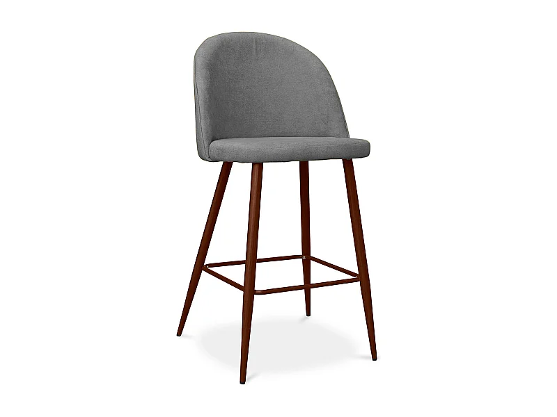 Sgabello imbottito in tessuto - Design scandinavo - 66cm- Evelyne