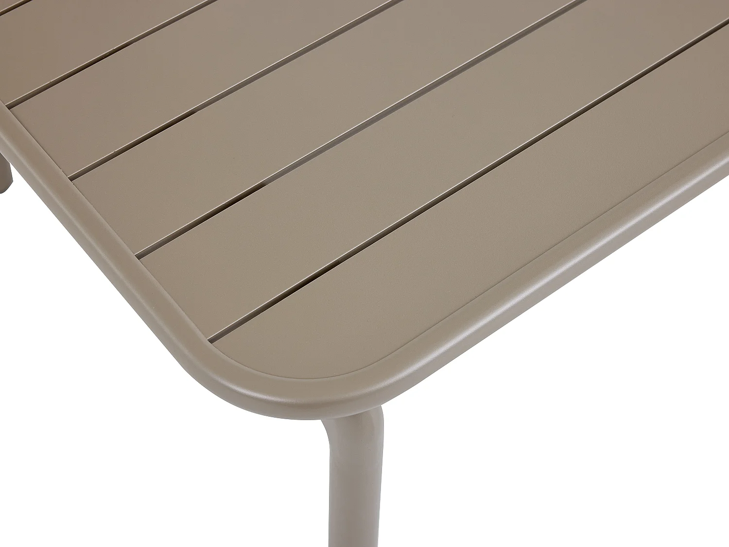 Aluminium tuinset: een 3-zits bank, 2 fauteuils en een salontafel - Taupe - ZAYORA van MYLIA