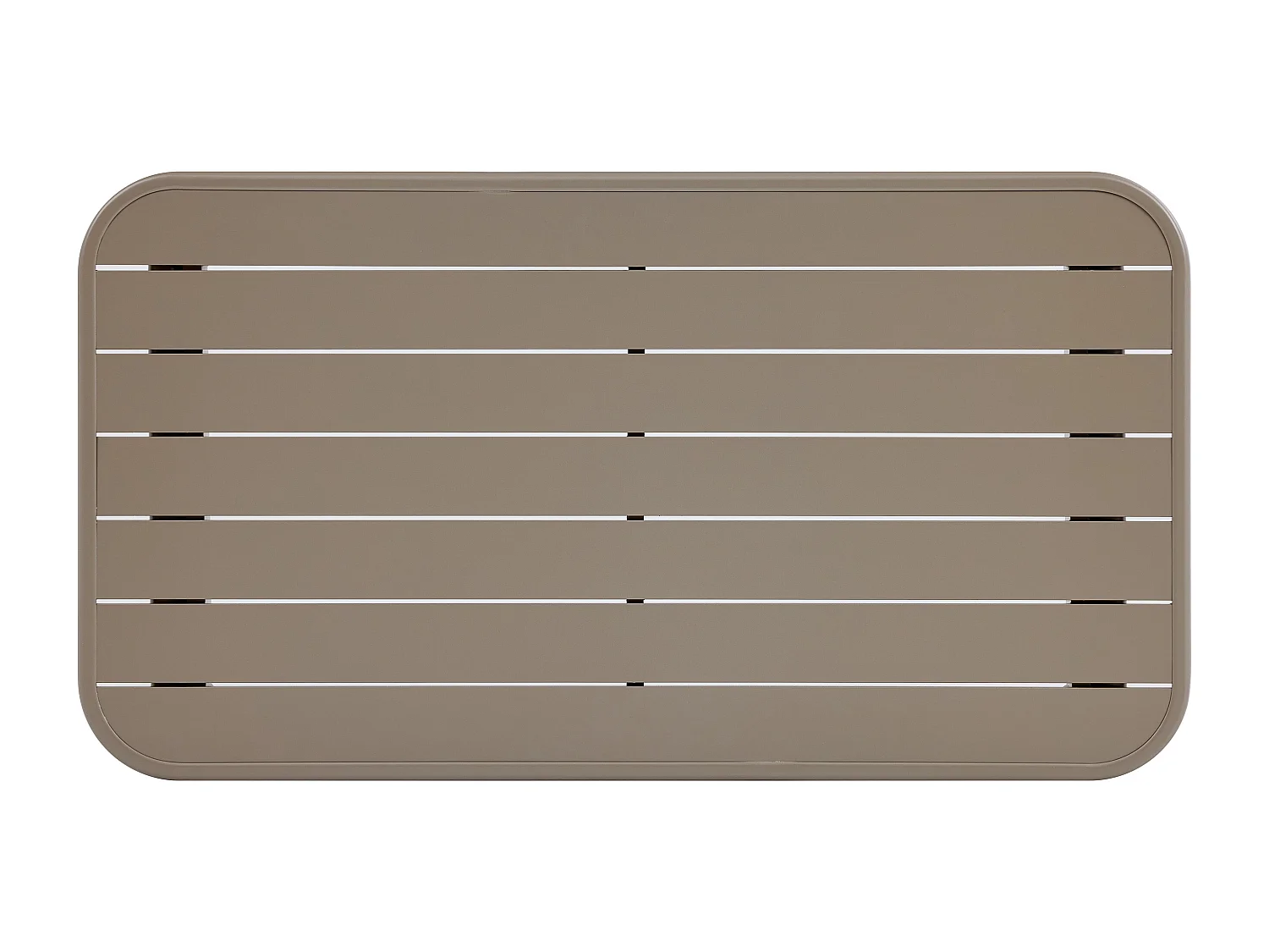 Aluminium tuinset: een 3-zits bank, 2 fauteuils en een salontafel - Taupe - ZAYORA van MYLIA