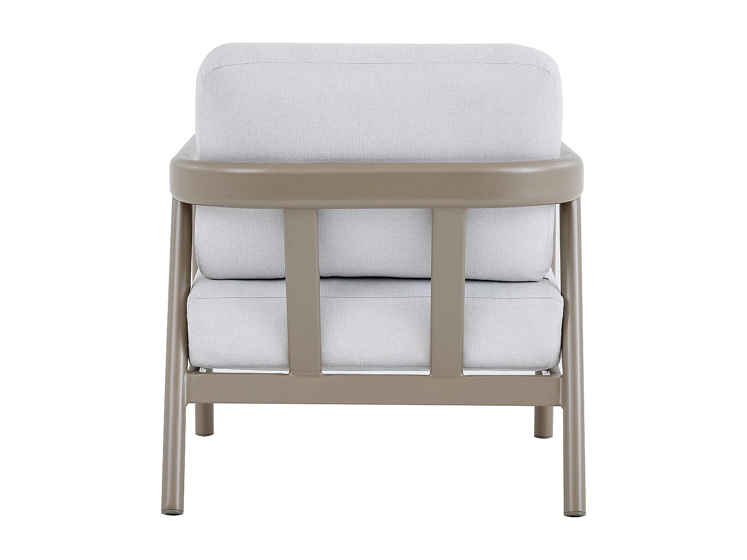 Aluminium tuinset: een 3-zits bank, 2 fauteuils en een salontafel - Taupe - ZAYORA van MYLIA