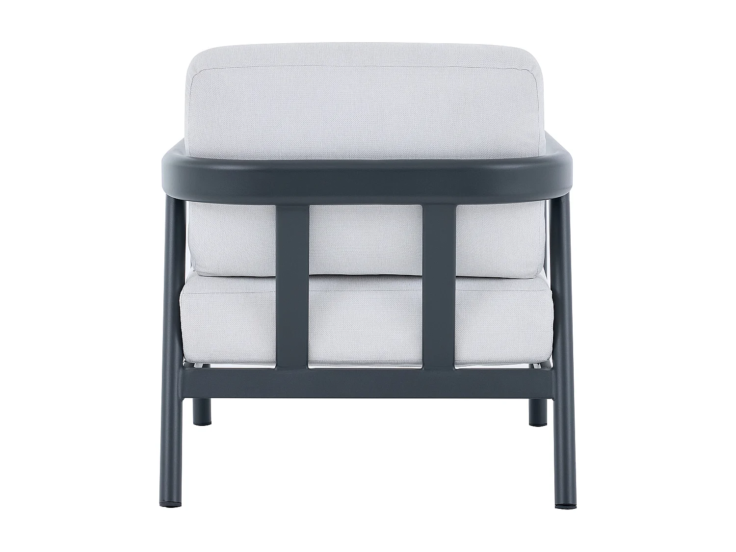 Aluminium tuinset: een 3-zitsbank, 2 stoelen en een salontafel - Donkergrijs - ZAYORA van MYLIA