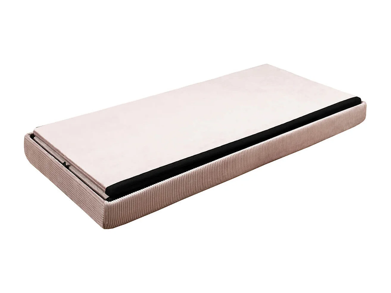 Banc Coffre Pliable en Velours Côtelé Rose - NEIRA