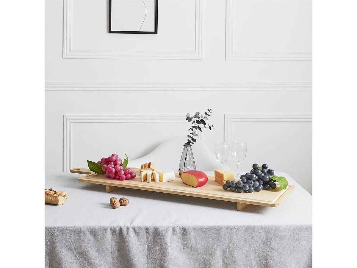 Planche rectangulaire en bois de bambou (88cm)