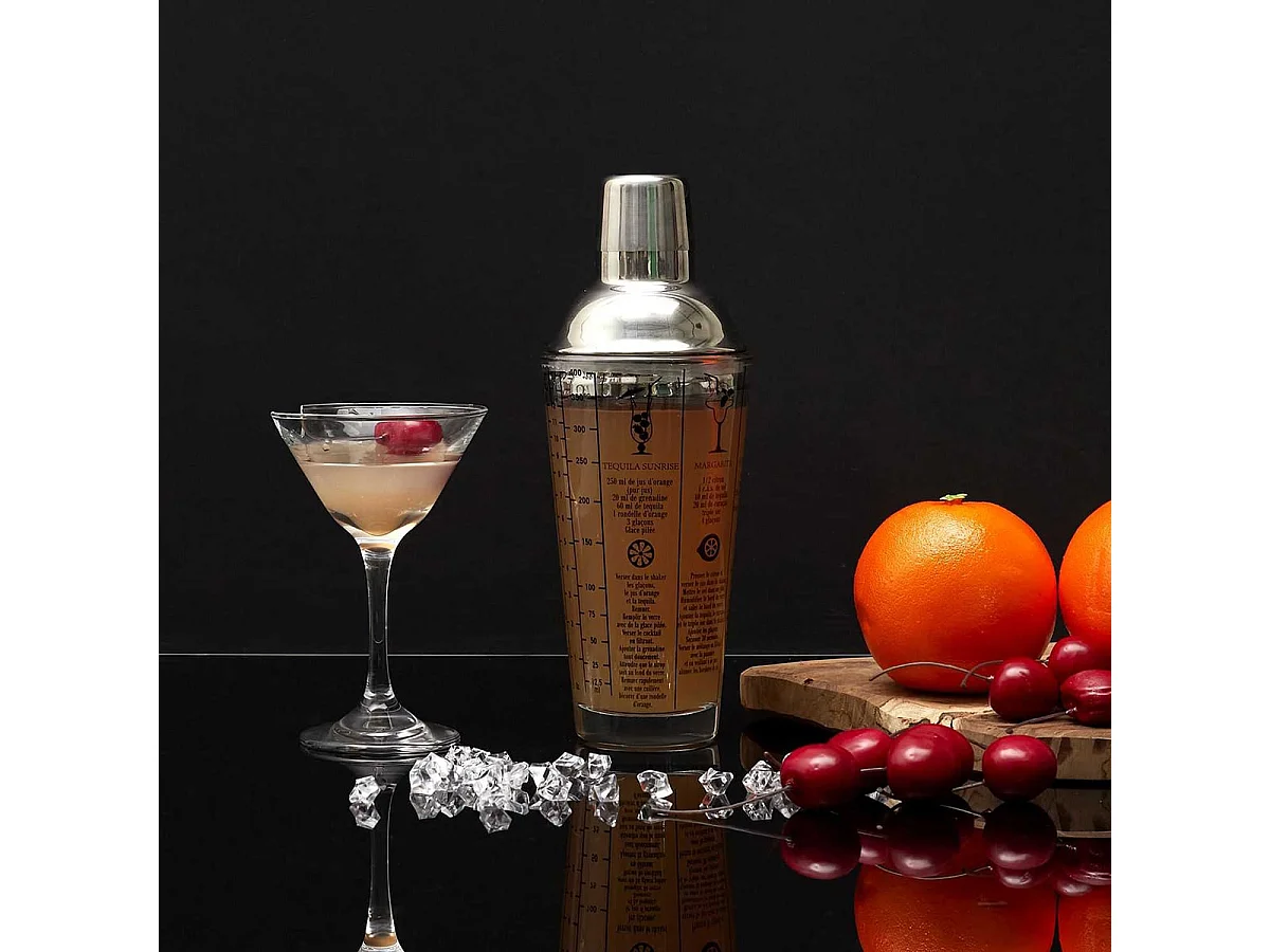 Shaker en Verre avec Recettes Imprimées 450 ml - COLADA