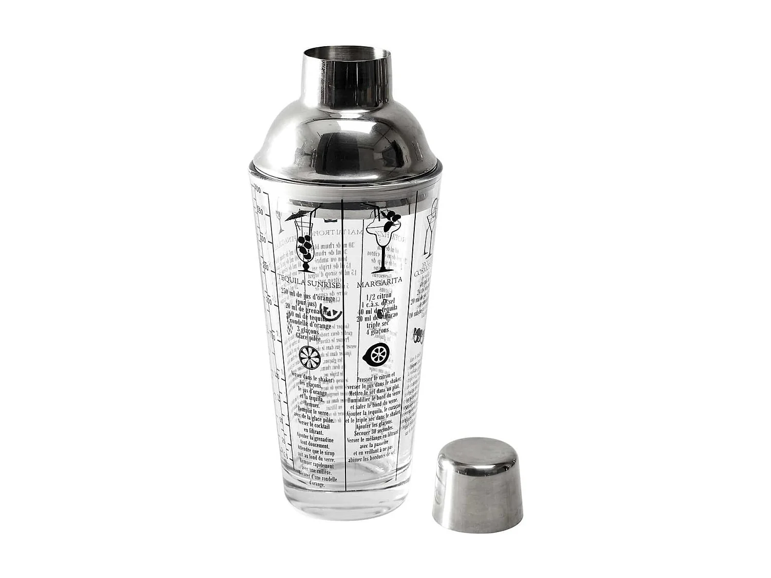 Shaker en Verre avec Recettes Imprimées 450 ml - COLADA