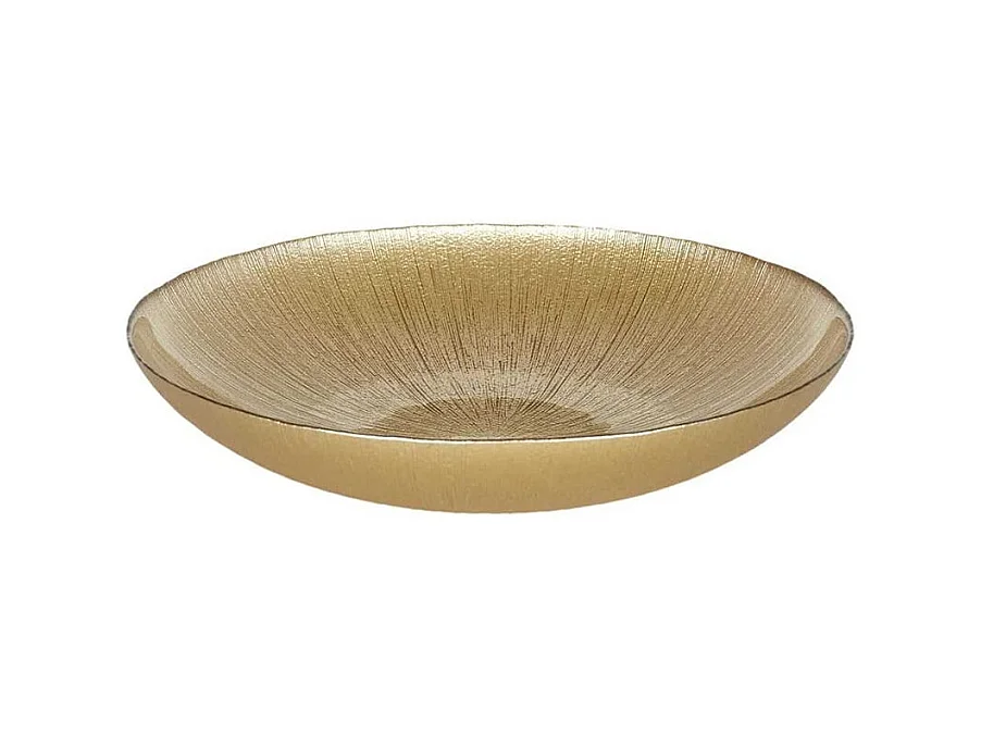 Plat Creux en Verre Doré Ø30cm - CASTEL