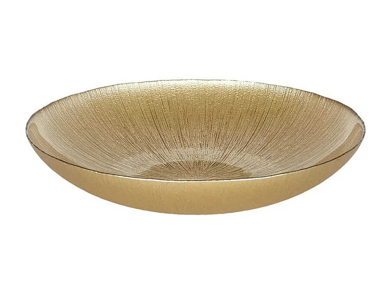 Plat Creux en Verre Doré Ø30cm - CASTEL