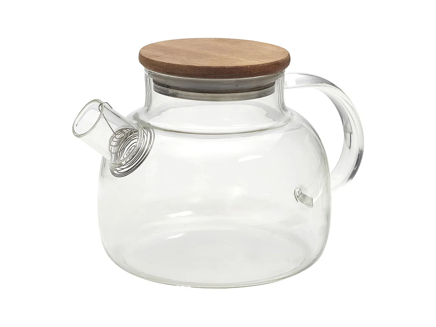Théière 90cL en Verre et Acacia Massif avec Filtre - TISSA