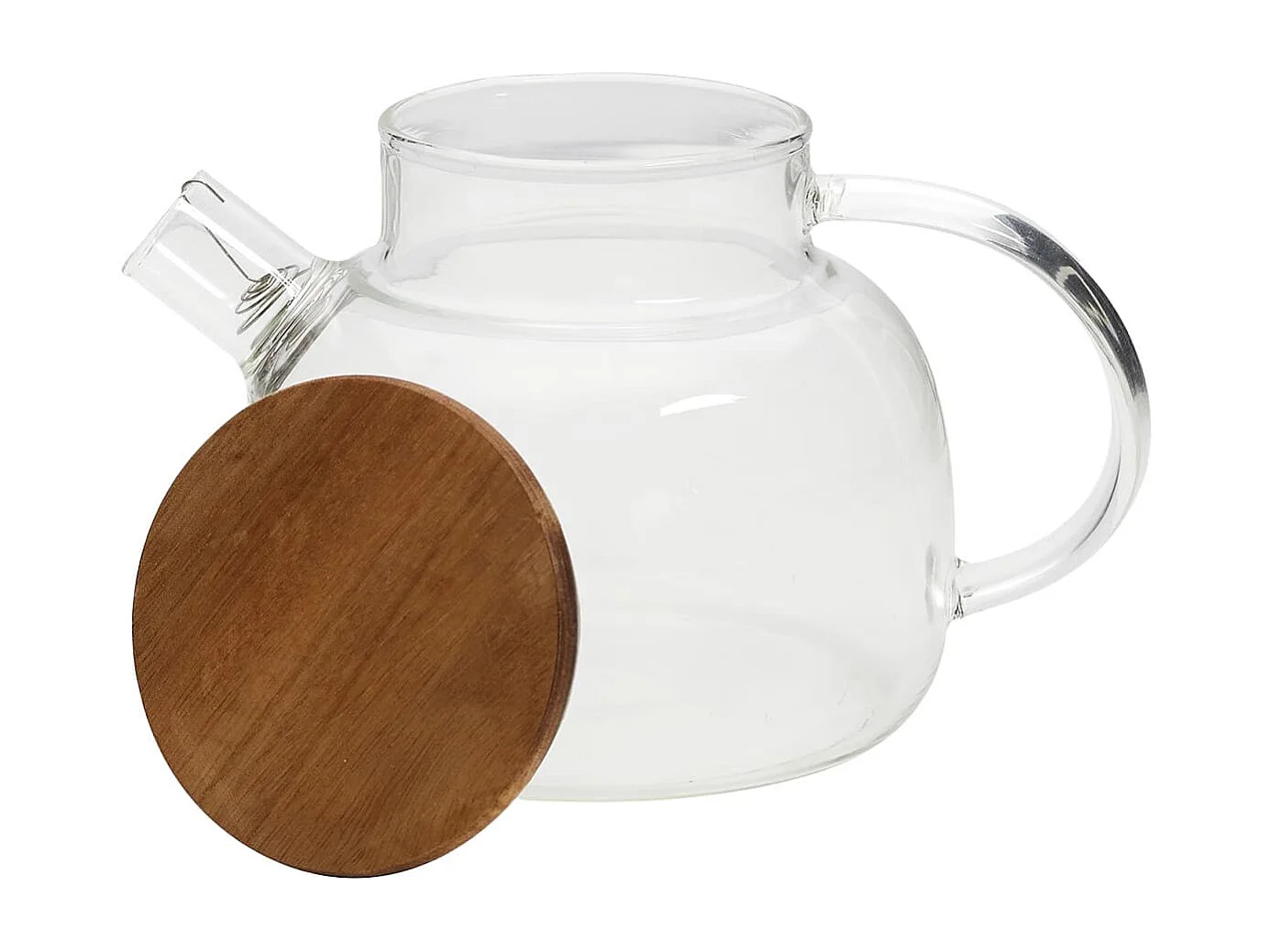 Théière 90cL en Verre et Acacia Massif avec Filtre - TISSA