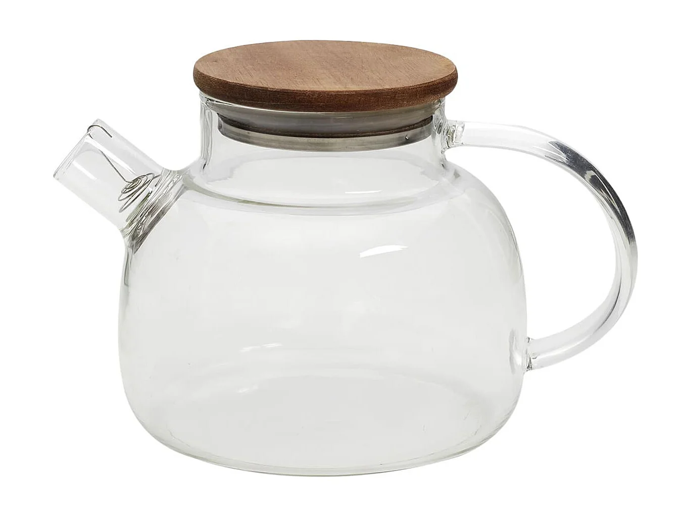 Théière 90cL en Verre et Acacia Massif avec Filtre - TISSA