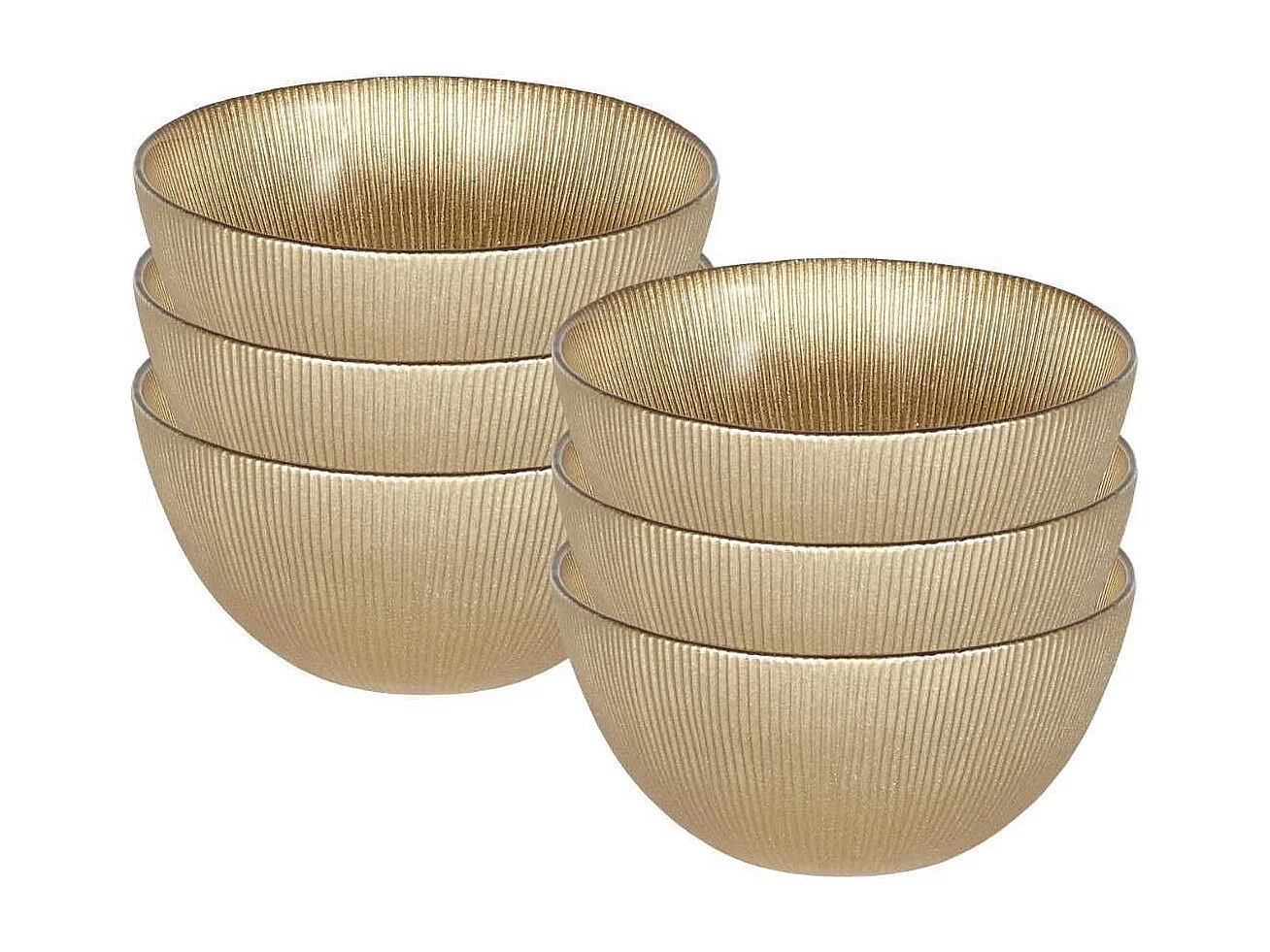 Lot de 6 Bols en Verre Doré 70cl - FALON