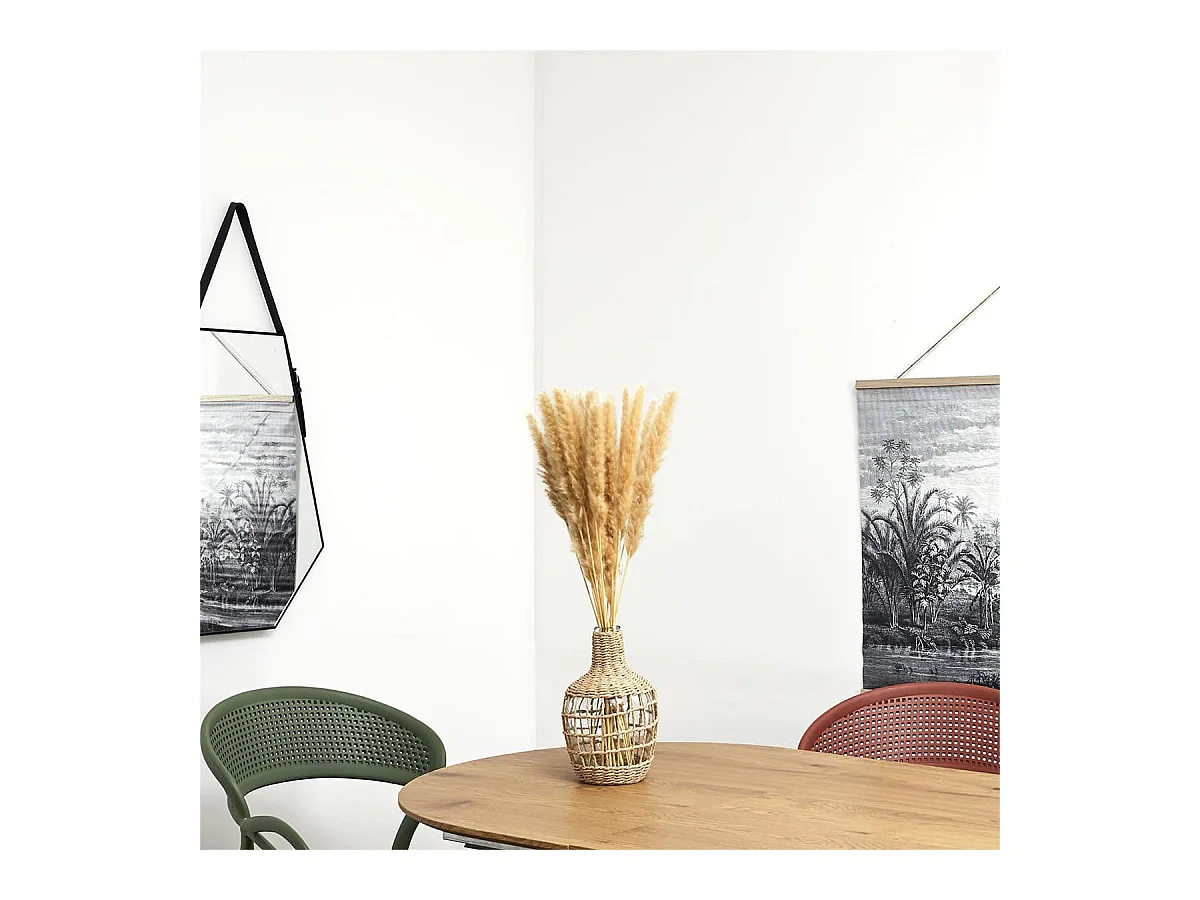 Vase Dame Jeanne en Verre et Corde Tressée - SYLLA