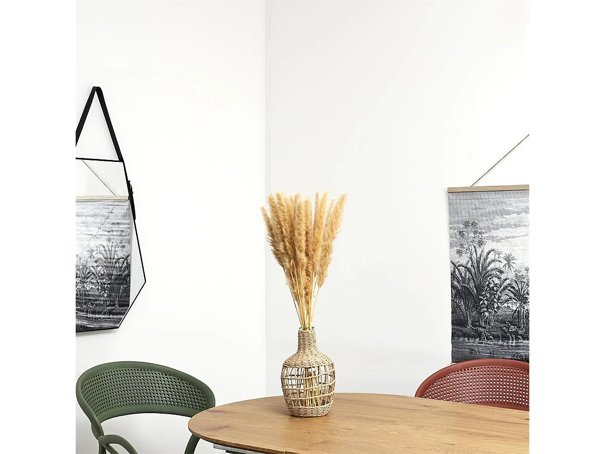 Vase Dame Jeanne en Verre et Corde Tressée - SYLLA