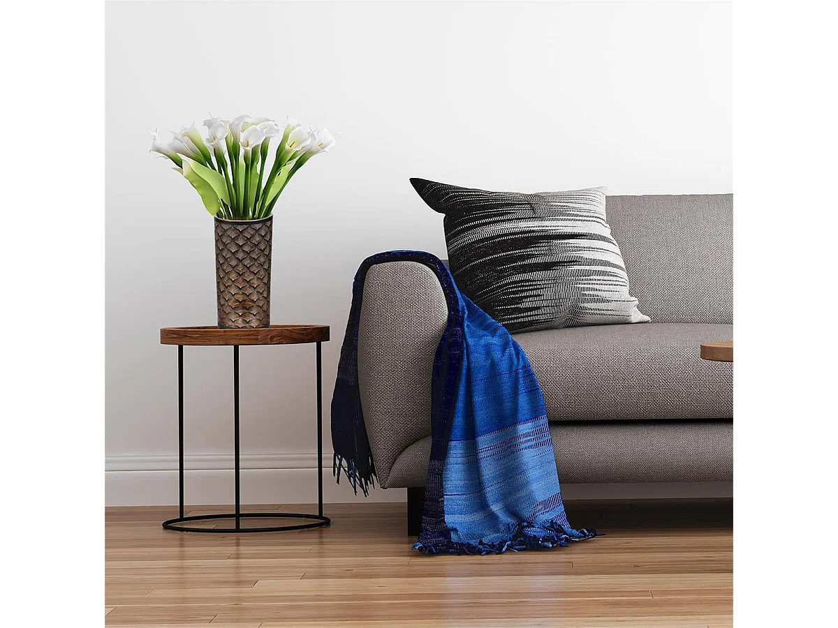 Vase Cylindrique en Verre Noir et Cuivre à Motifs - MAURY