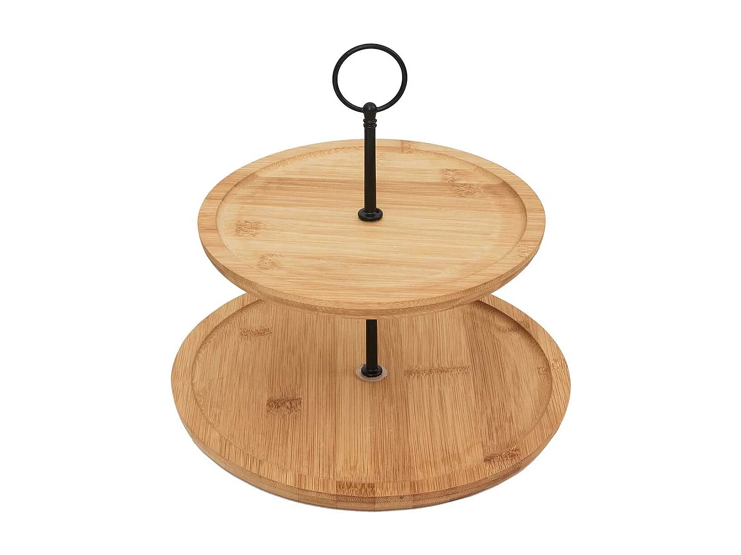 Présentoir à 2 Etages Ø20cm et Ø25cm en Bambou - LOGGY