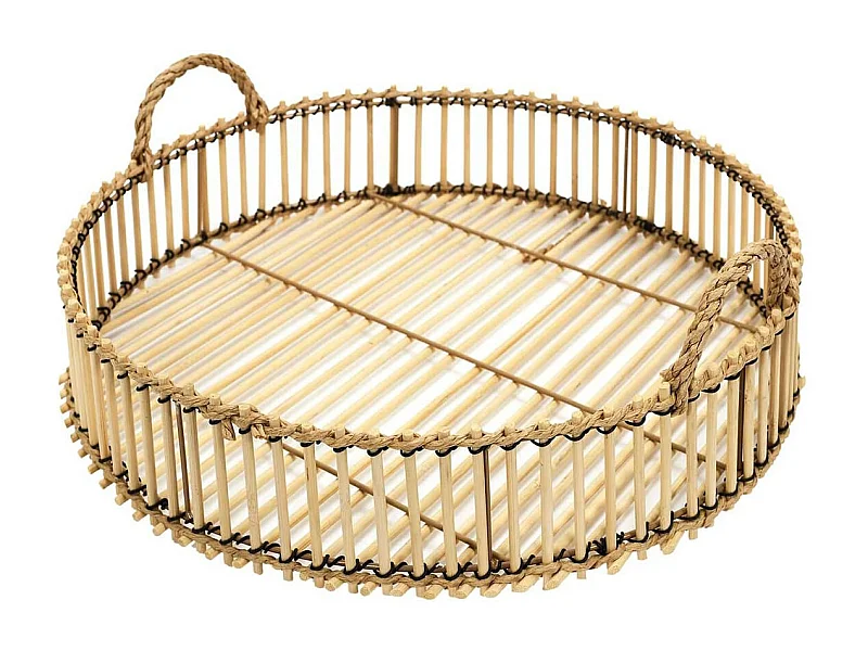 Plateau Tressé en Bambou Ø40cm - TRESK