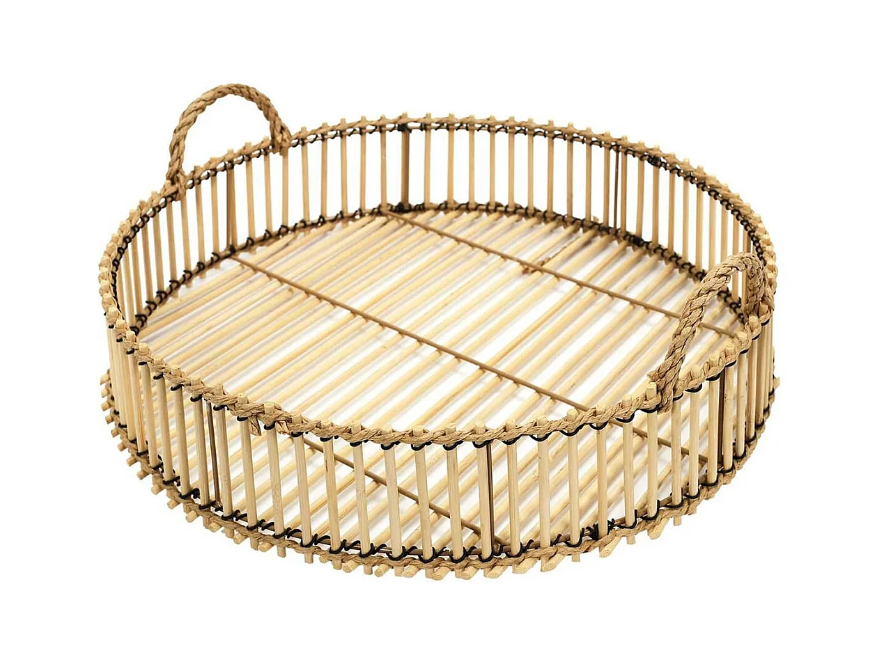 Plateau Tressé en Bambou Ø40cm - TRESK