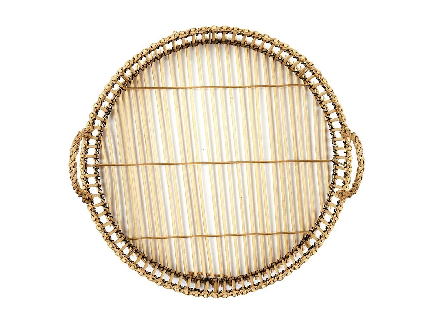 Plateau Tressé en Bambou Ø40cm - TRESK