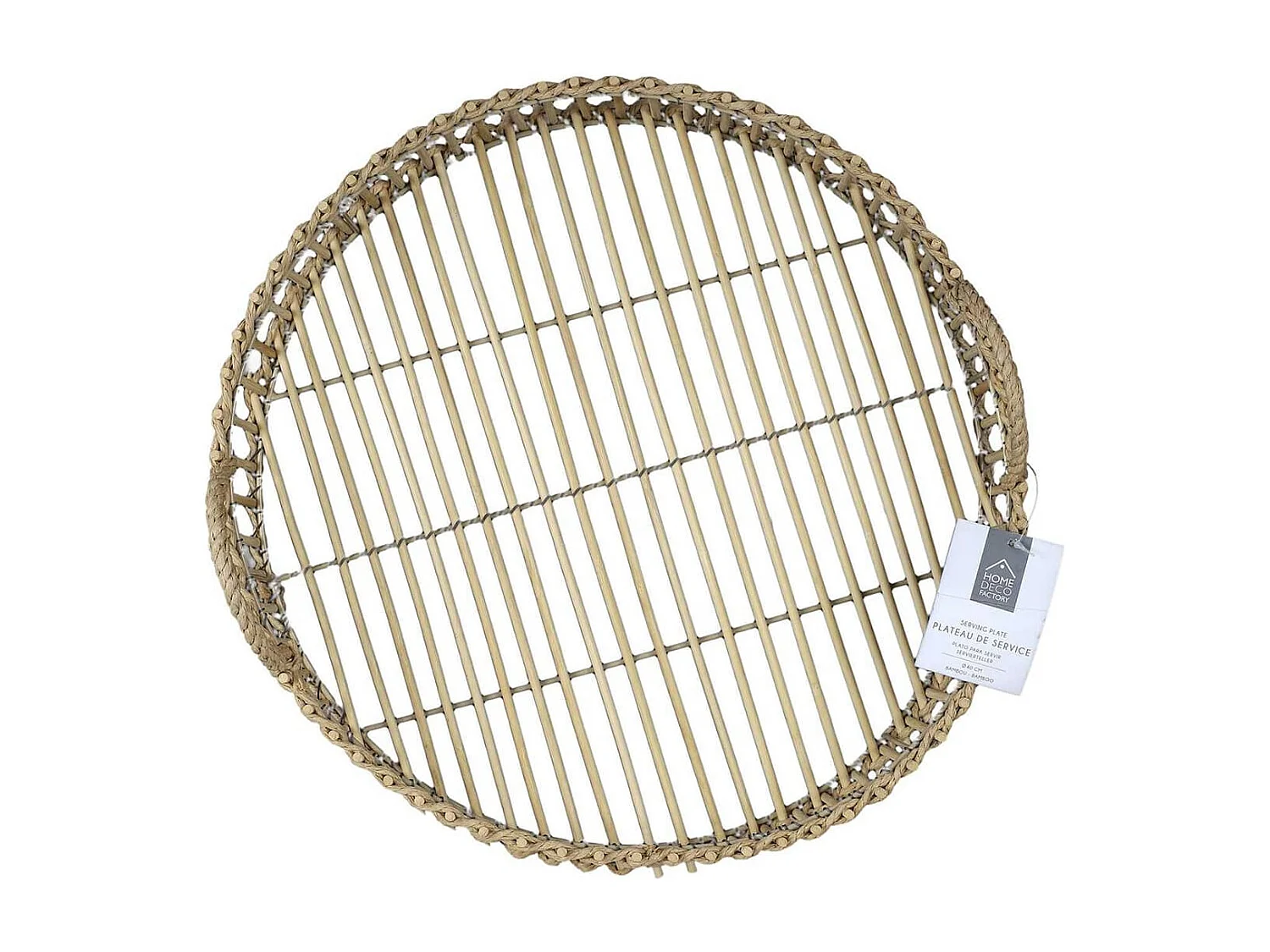 Plateau Tressé en Bambou Ø40cm - TRESK