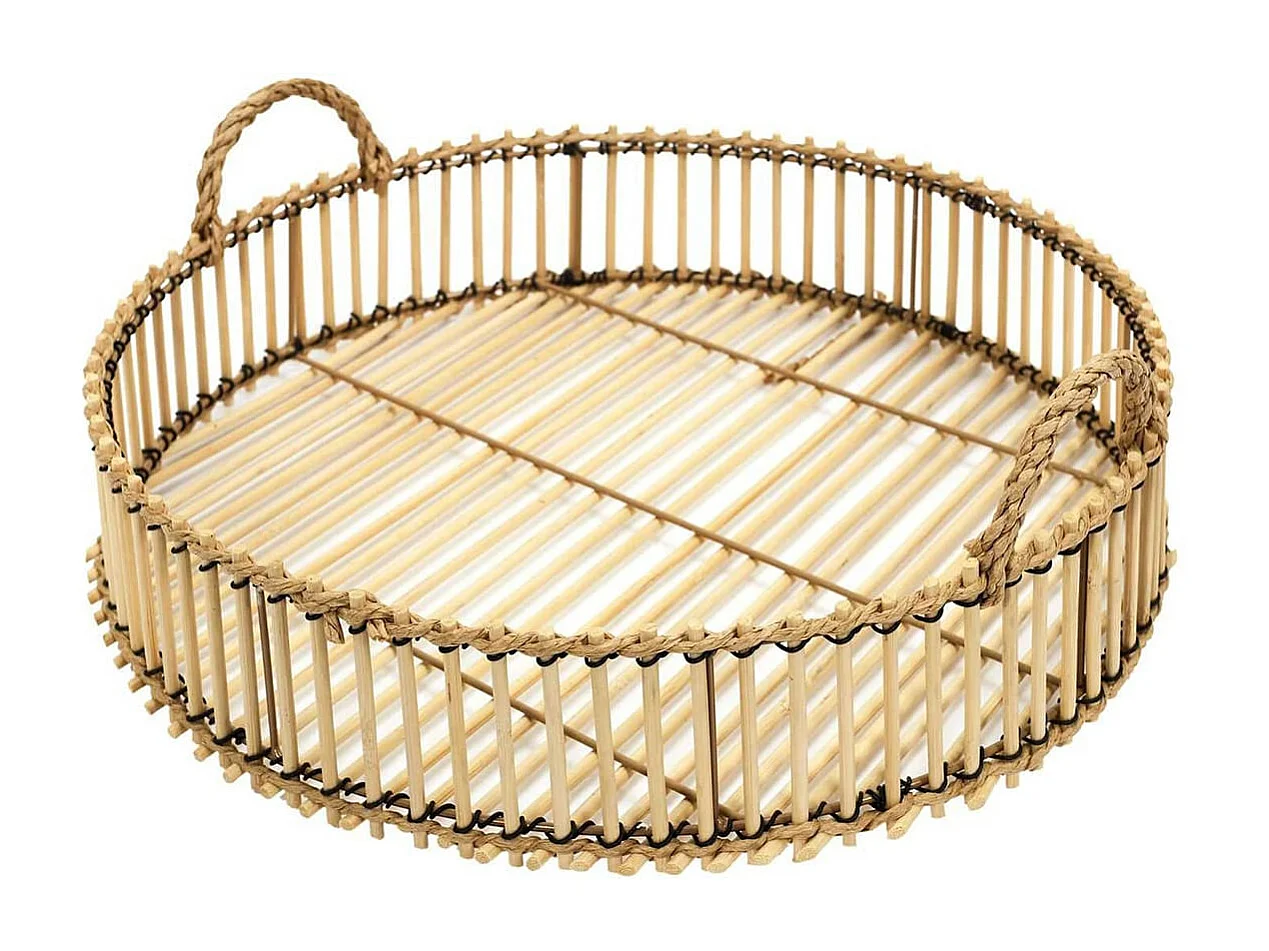 Plateau Tressé en Bambou Ø40cm - TRESK