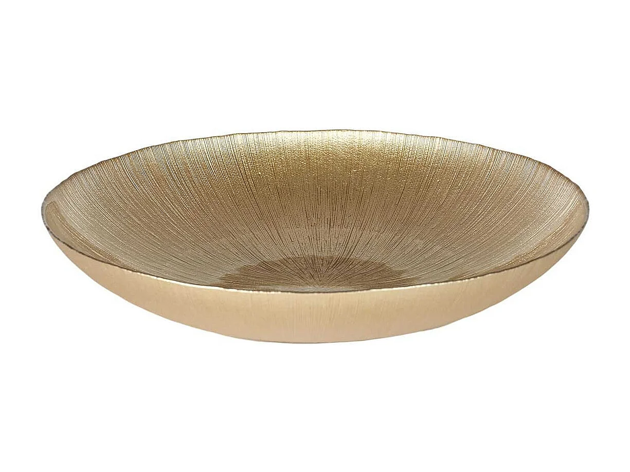Plat Creux en Verre Doré Ø40cm - CASTEL