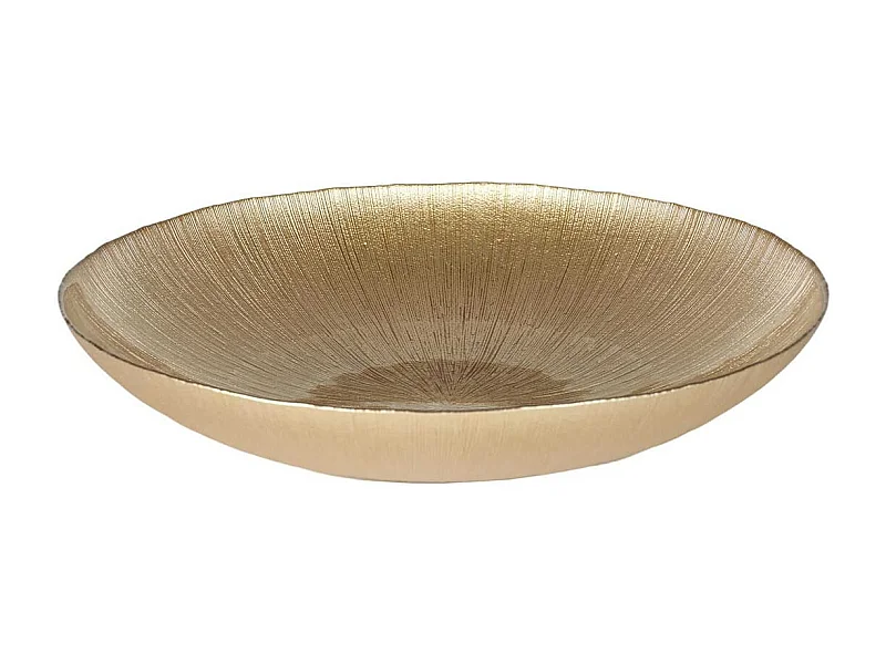 Plat Creux en Verre Doré Ø40cm - CASTEL