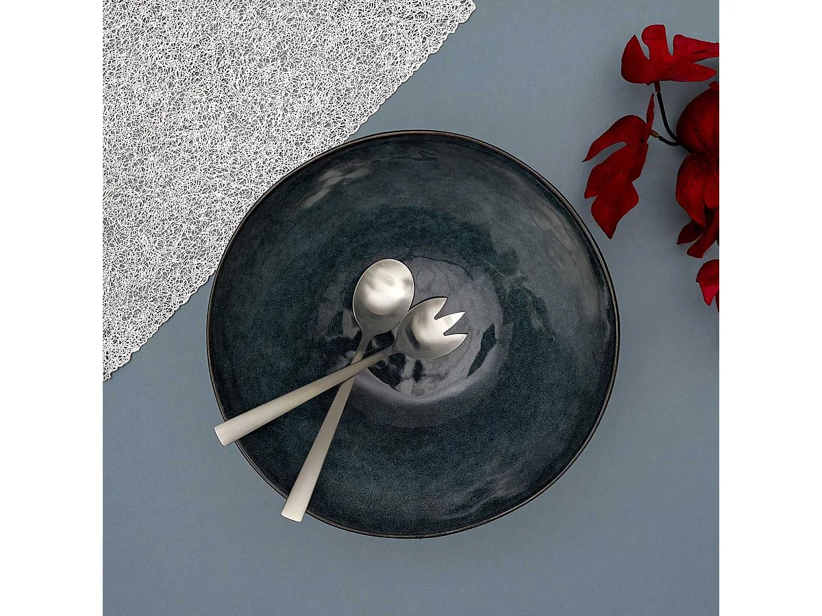 Saladier Ø38cm en Grés du Temps Bleu - AZUR