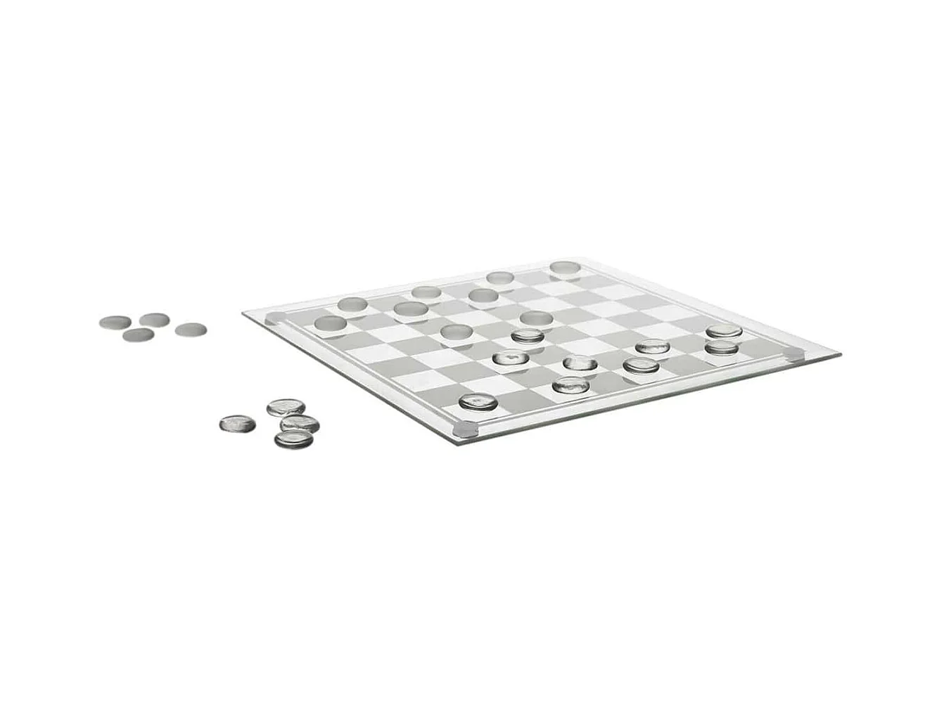 Jeu de Dames en Verre 25x25CM - BIANCA