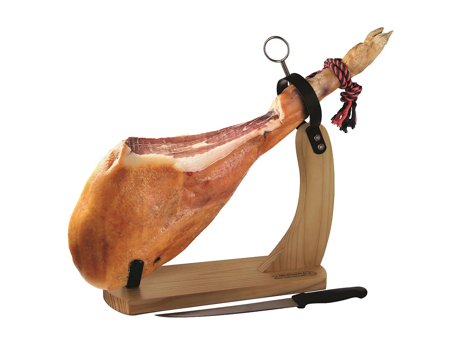 Support à Jambon en Bois avec Couteau Inox Inclus - QINYEN