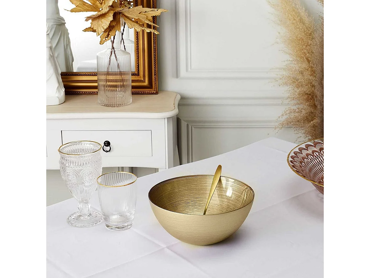 Saladier en Verre Doré Ø28cm - CASTEL