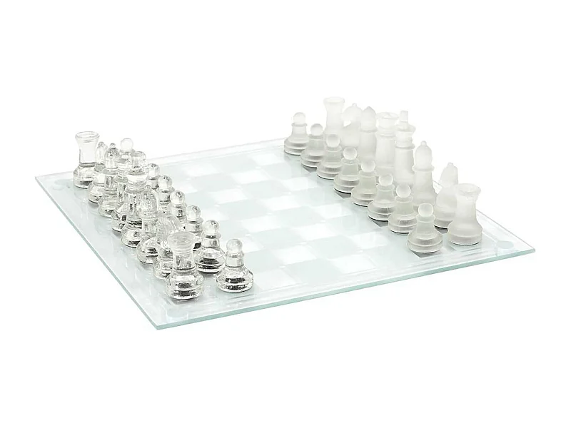 Jeu d'Echec en Verre 25x25CM - GLOSSY